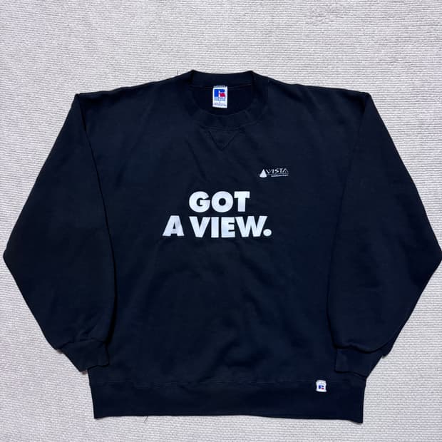 90s USA 러셀 애슬레틱 블랙 스웻셔츠 L