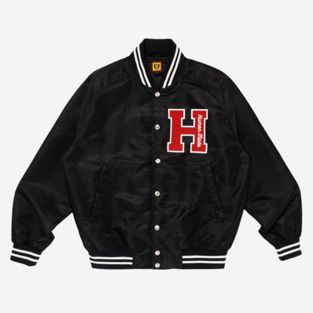 휴먼메이드 나일론 스타디움 자켓 블랙