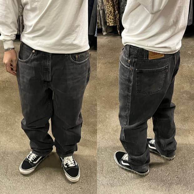 90s USA 리바이스550 블랙진 (35“)