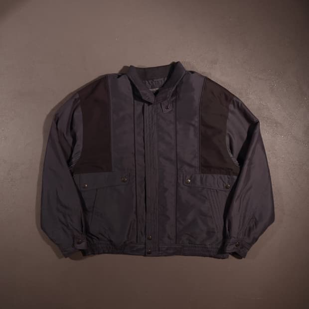 일본빈티지 벨벳 블루종 봄버자켓
