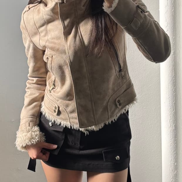 Nice Claup Fur Mustang High Neck Jacket