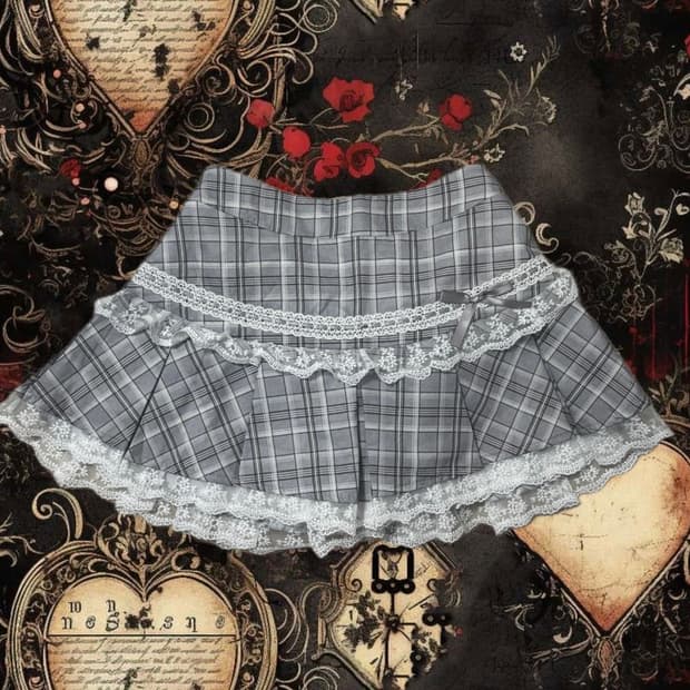 갸루 라떼 레이스 캉캉 치마