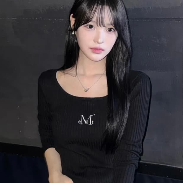 무센트 투웨이 롱 슬리브 골지티