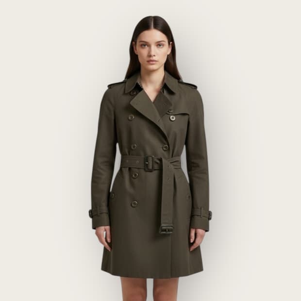 UK6/ 버버리 런던 견장 밀리터리 트렌치코트