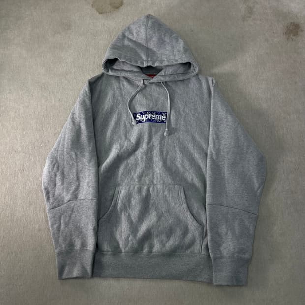 105 슈프림 19FW 반다나 박스로고 후드티