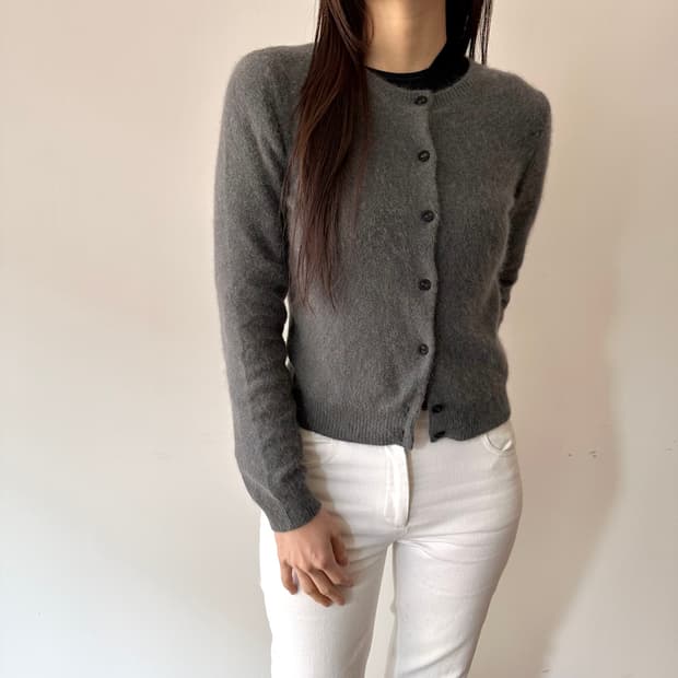 랑방 lanvin en blue 앙고라 가디건