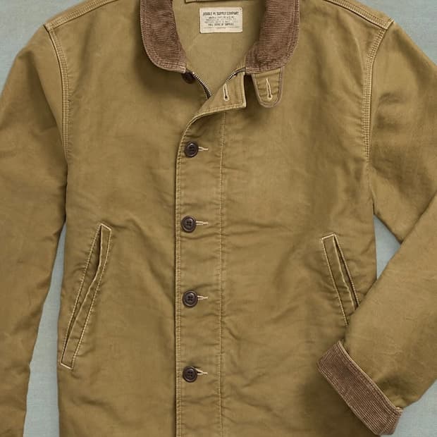 RRL 코듀로이 칼라 코튼 덱자켓 더블알엘