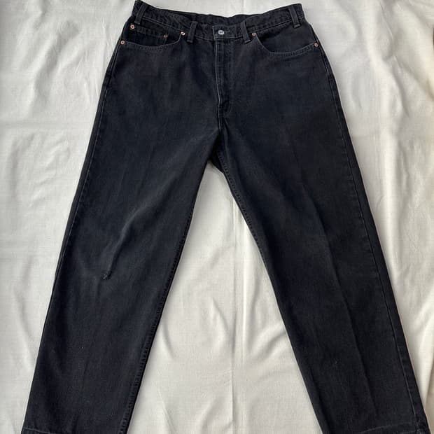 리바이스 550 흑청 데님 팬츠 38 made in Canada