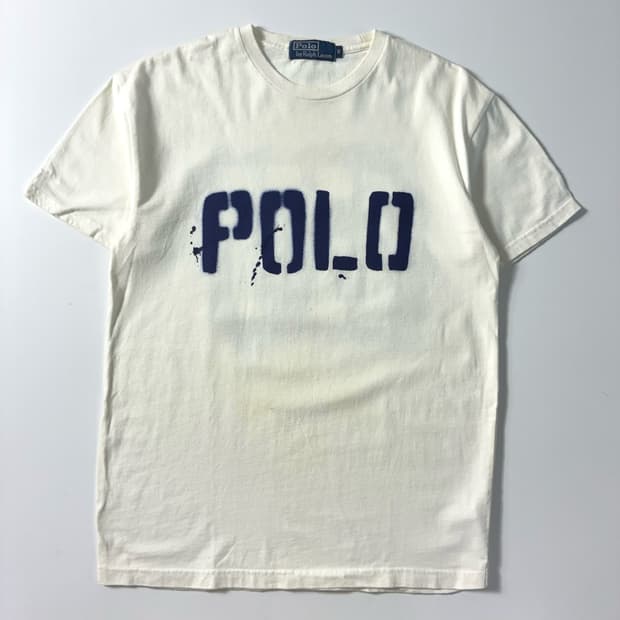 Polo  폴로 랄프로렌 스펠아웃 페인팅 화이트 반팔 티셔츠 