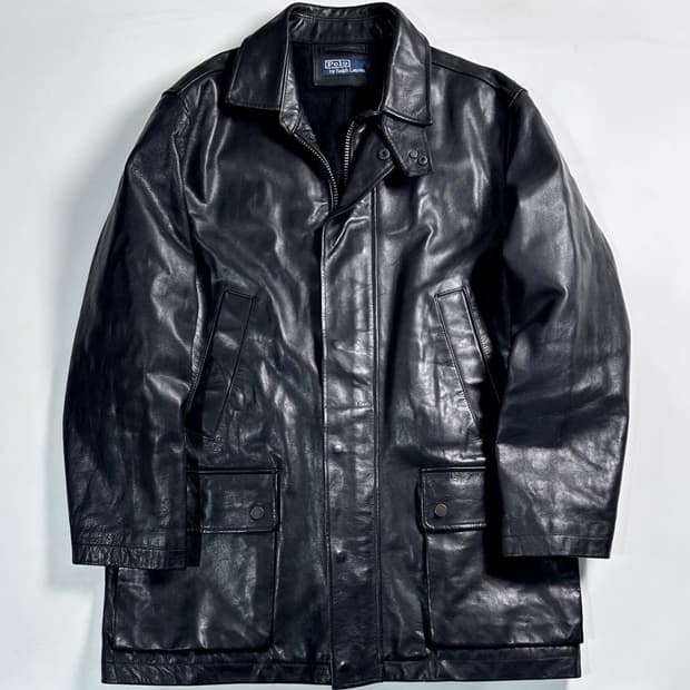  Polo Cow Leather Black Carcoat
