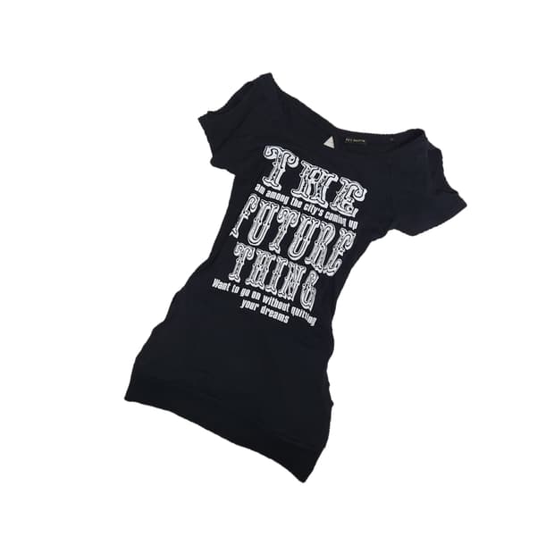 펑크&갸루 블랙 레터링 반팔 (punk•Gal)