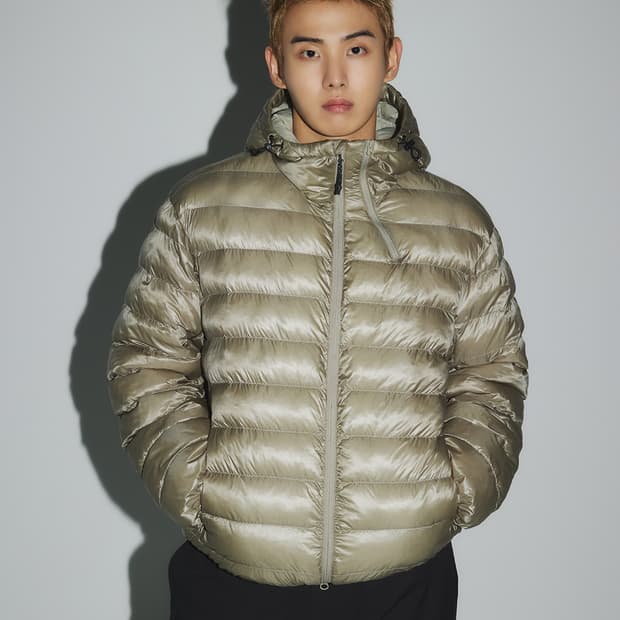 무탠다드 경량패딩 탱커 라이트 벤트 패딩 자켓 카키그레이