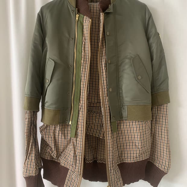 Kolor 봄버 디테쳐블 셋업 수트 체크