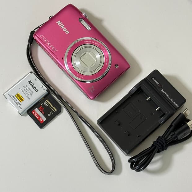 핑크💖레어) 니콘 쿨픽스 S3500 빈티지 디카 디지털카메라