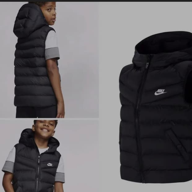 정품 나이키 키즈 패딩 조끼 성인44정도