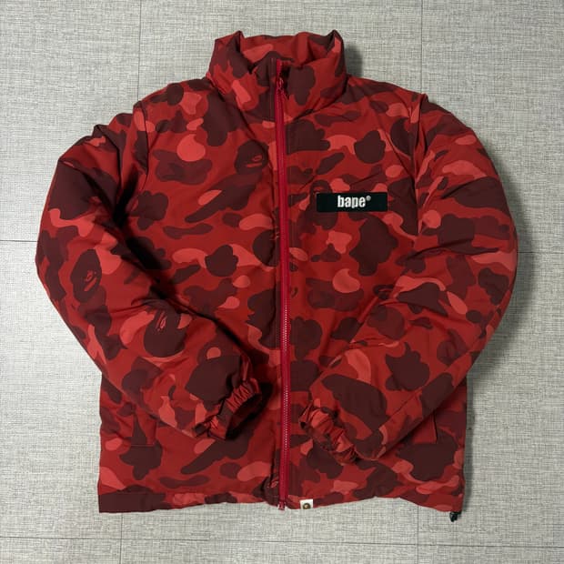 Bape 베이프 레드카모 패딩 자켓