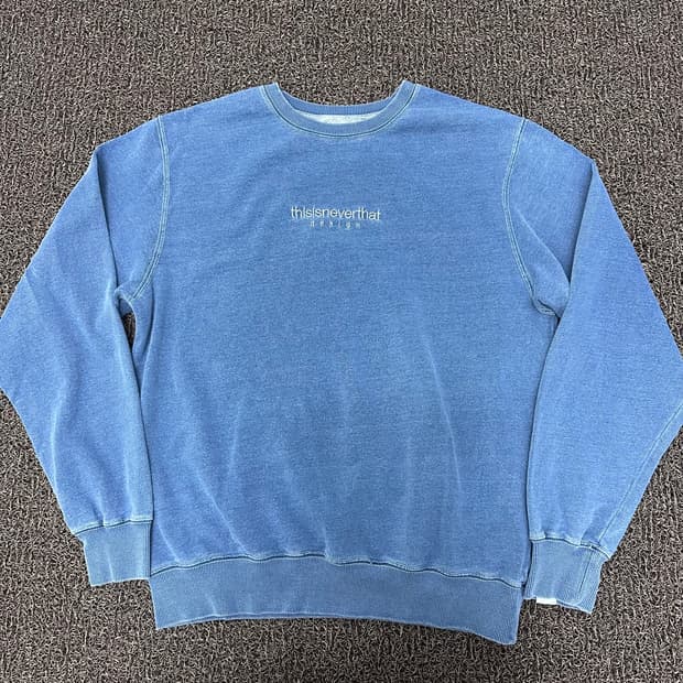 디스이즈네버댓 청 워싱 맨투맨 M