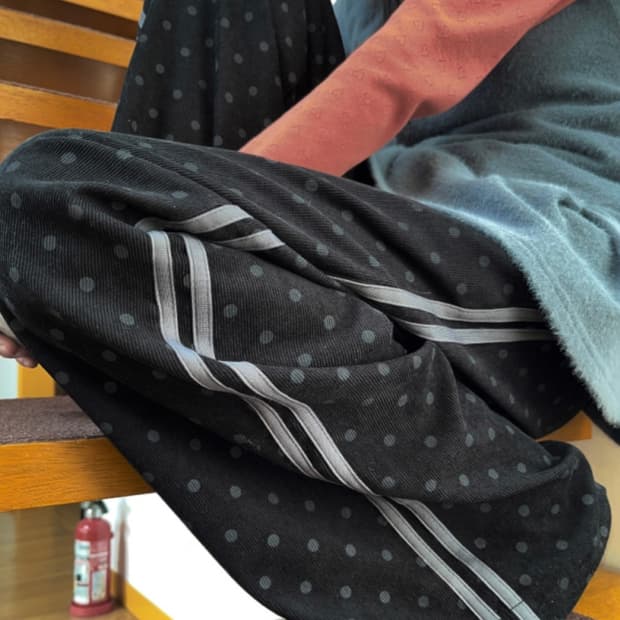 코듀로이 닷 트랙 팬츠