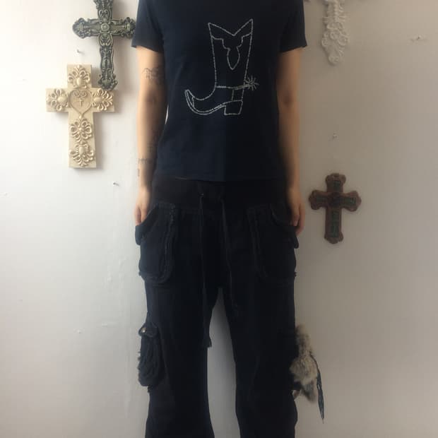 Max mara boots printing t shirt