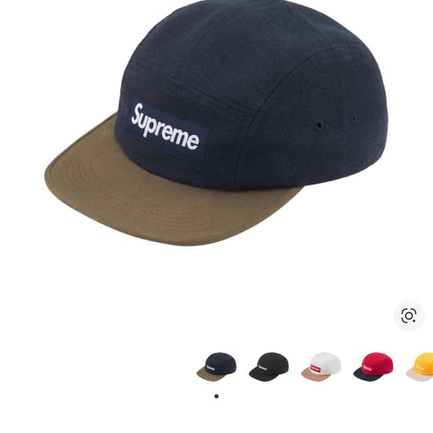 (OS) 슈프림 박스로고 캠프캡 모자 23FW 투톤 네이비