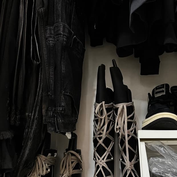 (새상품) 릭오웬스 닥터마틴 1B40 쿼드솔 펜타레이스부츠