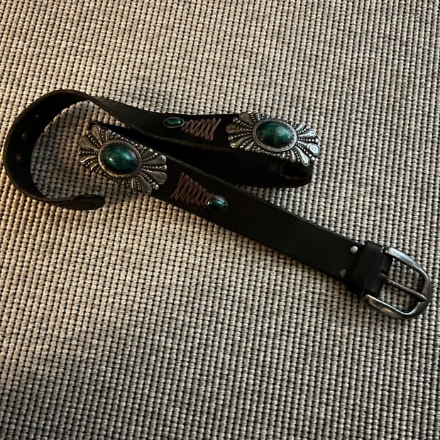 Vintage Western Concho Leather Belt