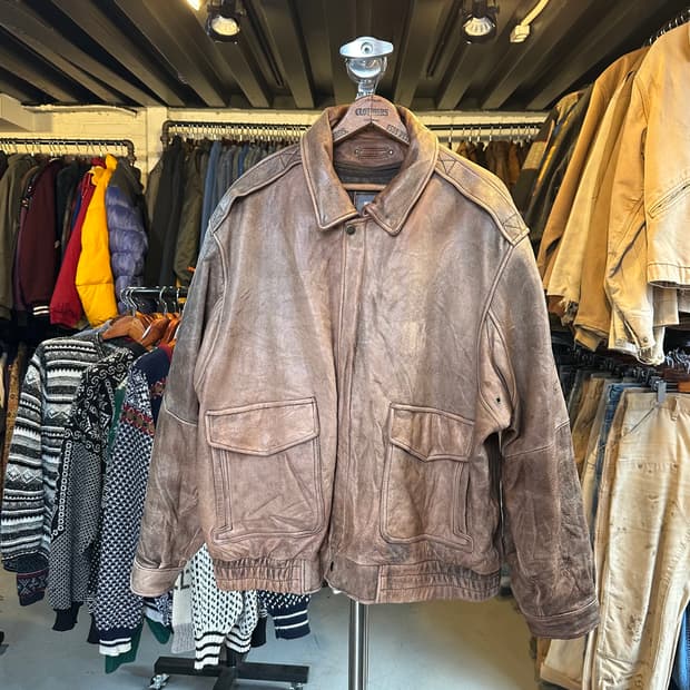 Wilsons Leather 헤비 리얼 레거 A-2 플라이트자켓