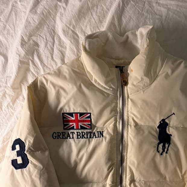 폴로 빅포니 브리튼 패딩 아이보리