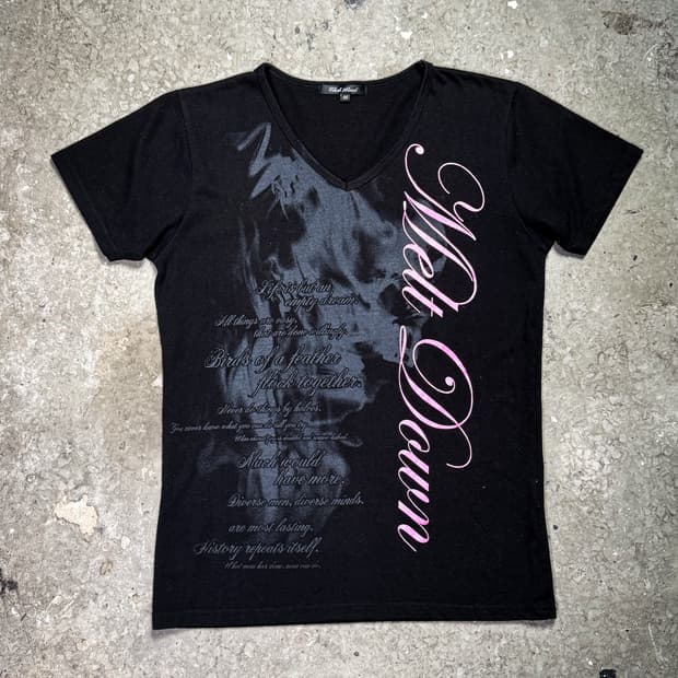 Pink Logo Graphic V-Neck T-Shirt