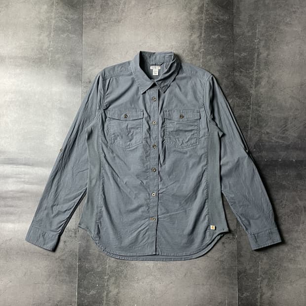CARHARTT 칼하트 블루그레이 플랩포켓 워크셔츠 A00939