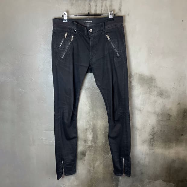 16aw 알렉산더 맥퀸 레더패치 라이더 데님