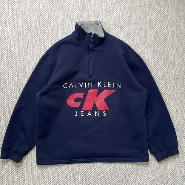 캘빈클라인 made in usa 하프 집업 