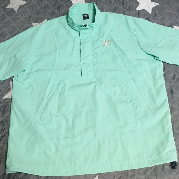 엄브로 오버사이즈 우븐 반팔 아노락 민트 (S)