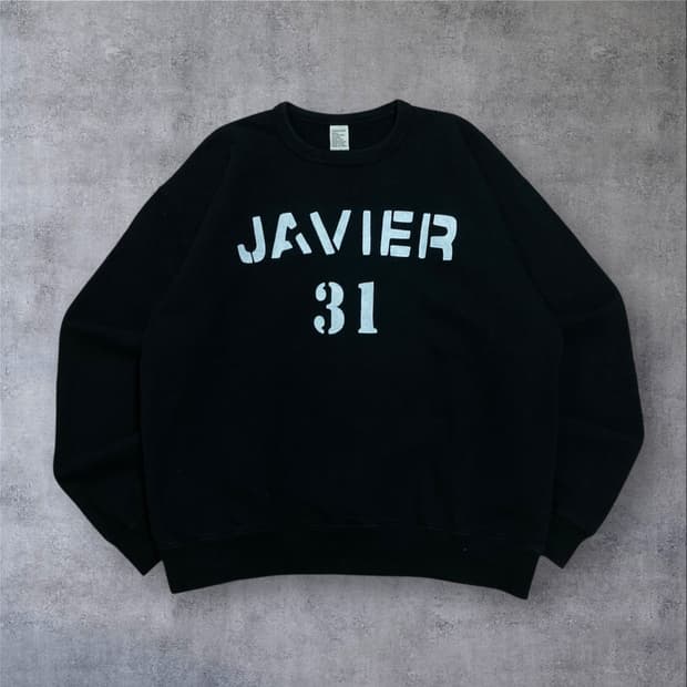 토마스 모어 빅로고 블랙 맨투맨