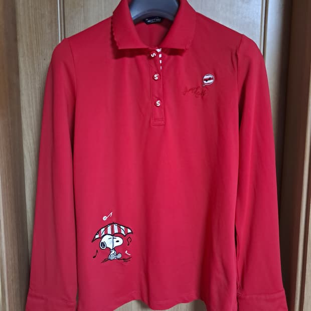 스누피 골프 여성 긴팔티 90