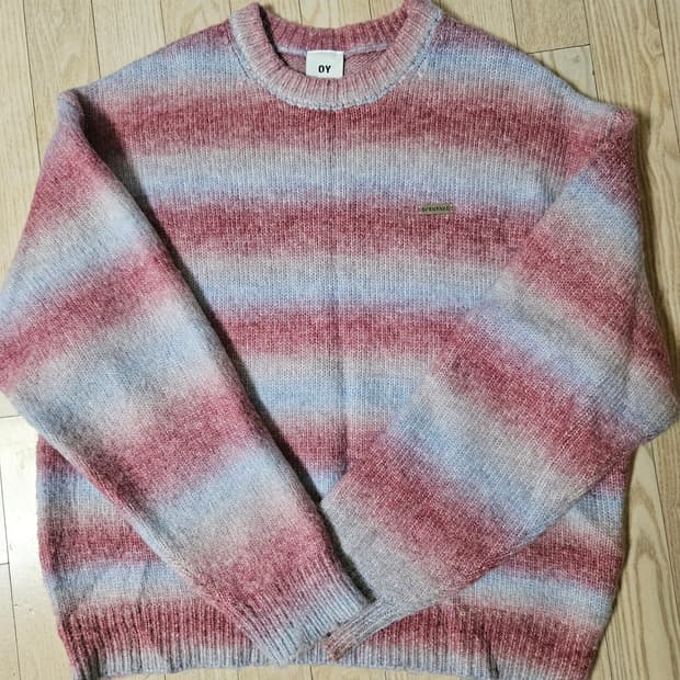 OY 헤어리 스트라이프 니트