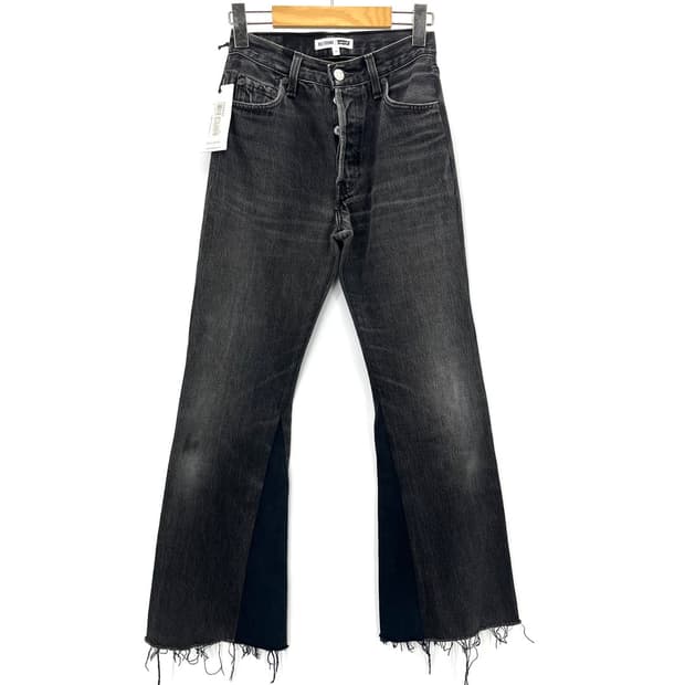 [Re/Done x Levi's] 블랙 하이라이즈 플레어 데님팬츠 