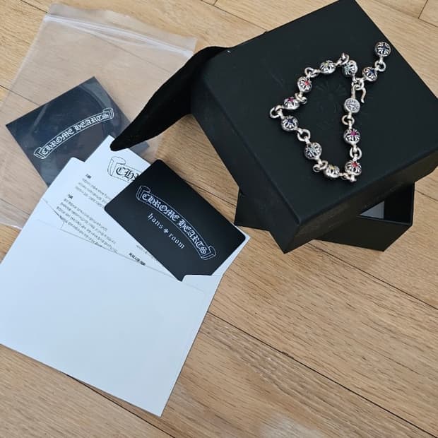 크롬하츠 크로스볼 멀티보석 팔찌