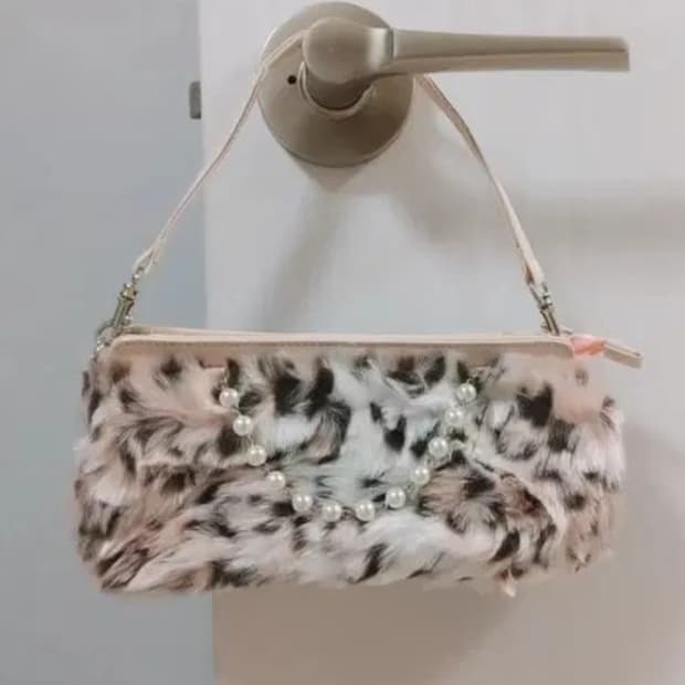 빈티지핑크호피 숄더백클러치백 레오파드오네히메로맨틱갸루핀터깔y2k헤이세이