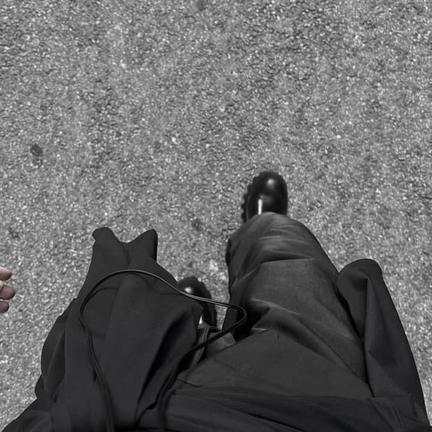 머듈l2 slash  trousers black