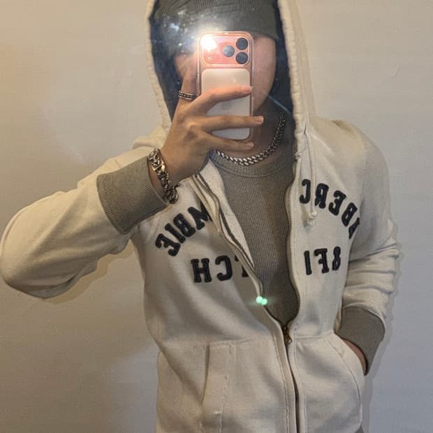 아베크롬비 센터로고 후드집업