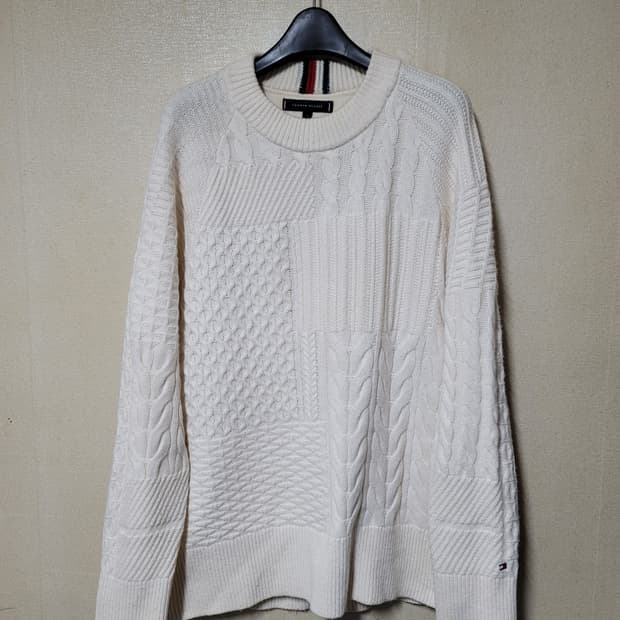 타미힐피거 울혼방 케이블 니트