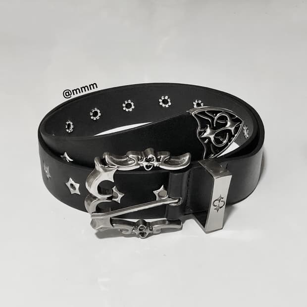 [Unisex] 데빌 웨스턴 별 아일렛 벨트