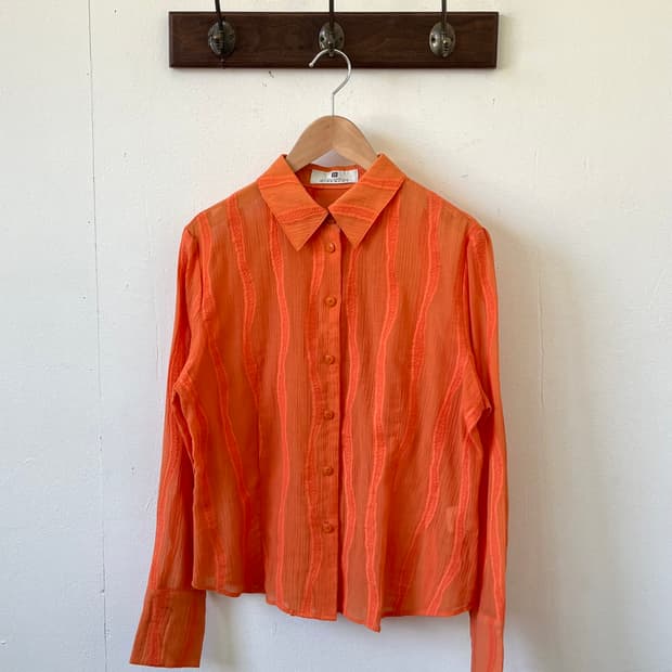 GIVENCHY 웨이브 시스루 나일론 셔츠
