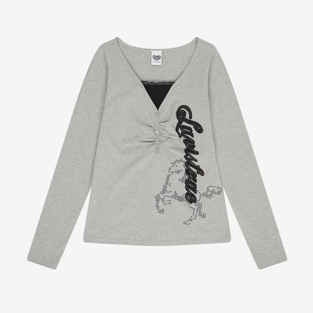 러브이즈트루 EL HORSE SLIM-FIT TEE(GRAY)