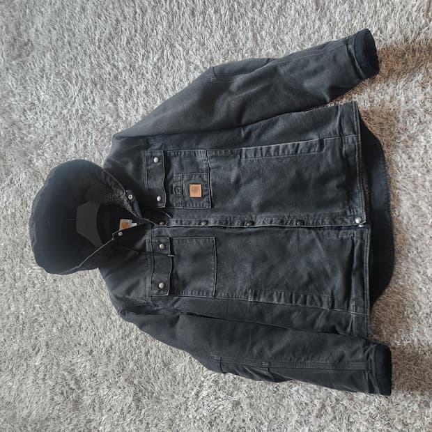 [J284]칼하트 블랙 후드 워크 자켓