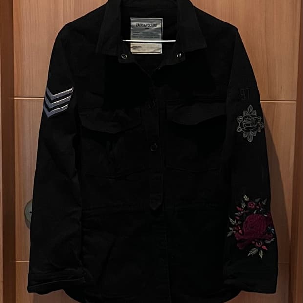 자딕앤볼테르 블랙 자켓 플라워 자수