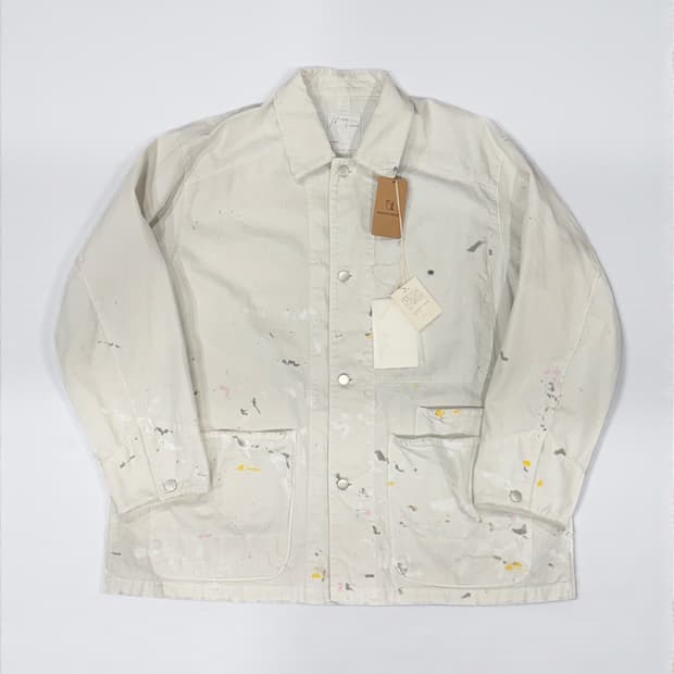 안셀름 페인티드 데님 커버올 화이트