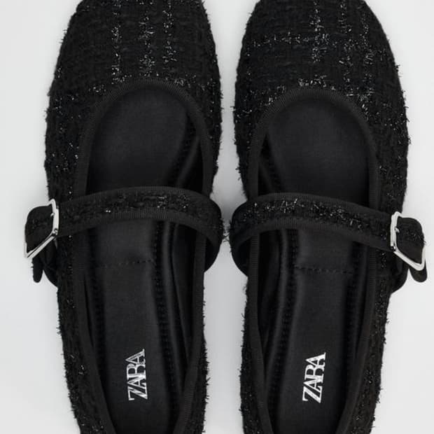 Zara 자라 트위드발레리나슈