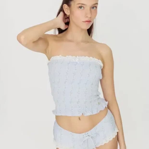 글로니 스모크 튜브탑 비키니 세트